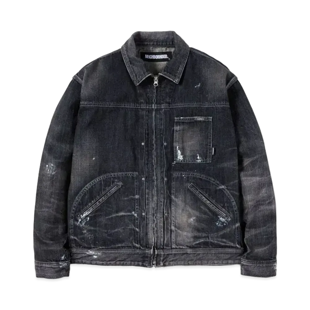 NEIGHBORHOOD FRONT ZIP DENIM / C-JK "Black"