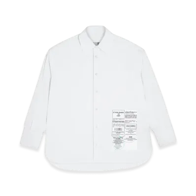 MM6 Maison Margiela Men's Newspaper Print Shirt "White"