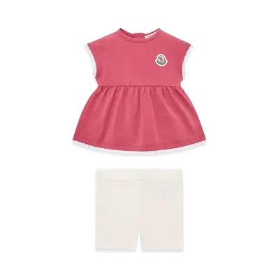 MONCLER Kids Dress And Shorts "Pink/White"