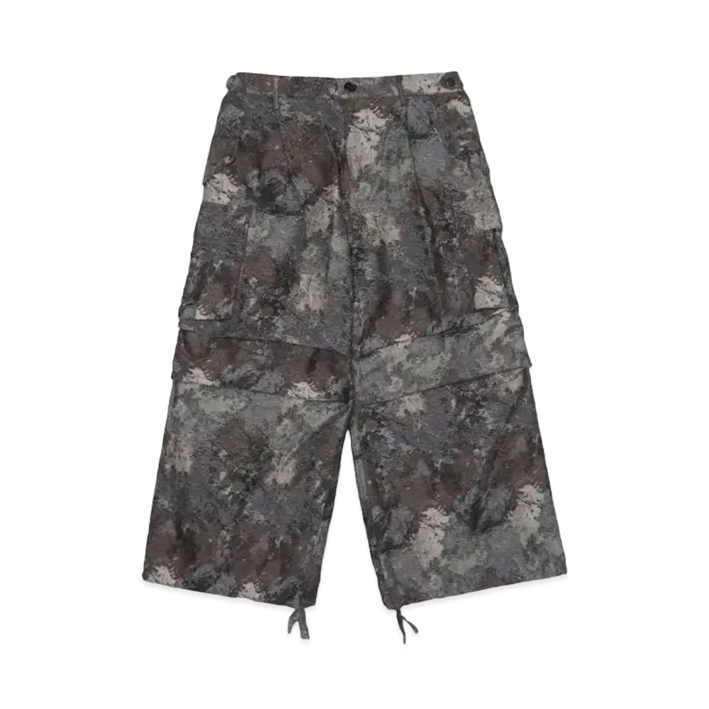 TAAKK ABSTRACT JACQUARD CARGO PANTS "BROWN"