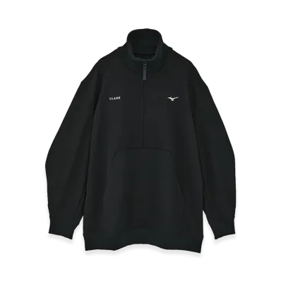 CLANE x Mizuno Polyspan Half Zip Sweatshirt "Black"