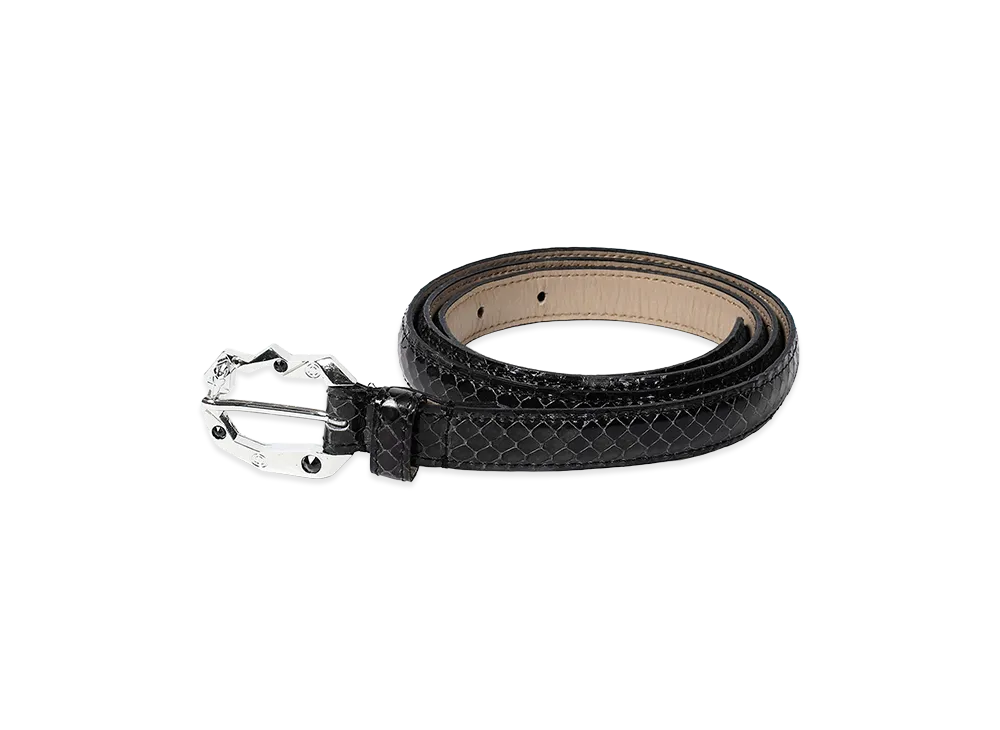 WACKO MARIA x Wolf's Head Python Leather Belt "Black"
