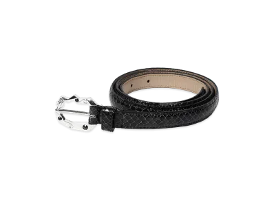 WACKO MARIA x Wolf's Head Python Leather Belt "Black"