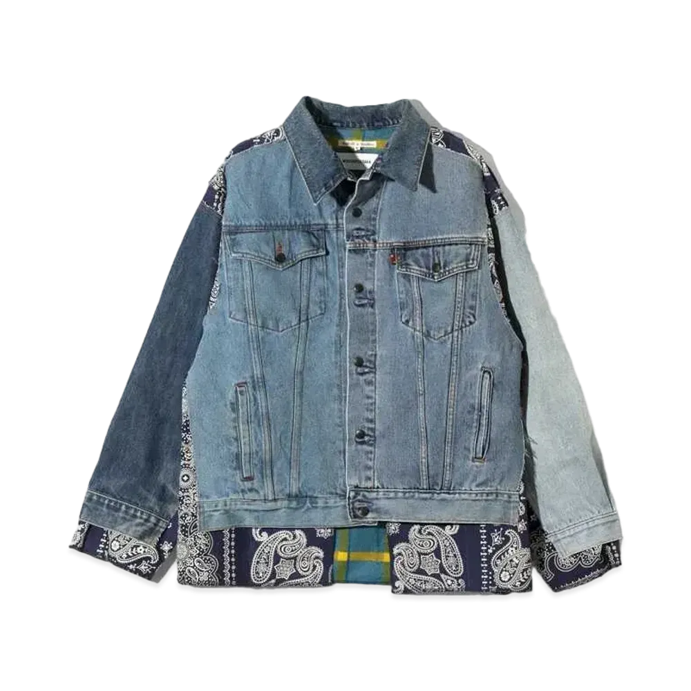 Needles x MIYAGIHIDETAKA Jean Jacket + Flannel - Covered Reversible Jacket "Type 4"