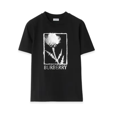 Burberry Women's Thistle Cotton Tee "Black"