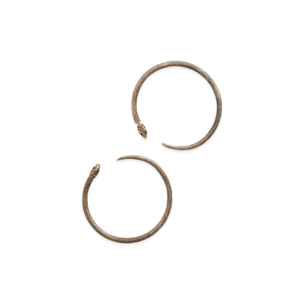 ZARA x Kate Moss Snake Print Hoop Pierce "Gold"