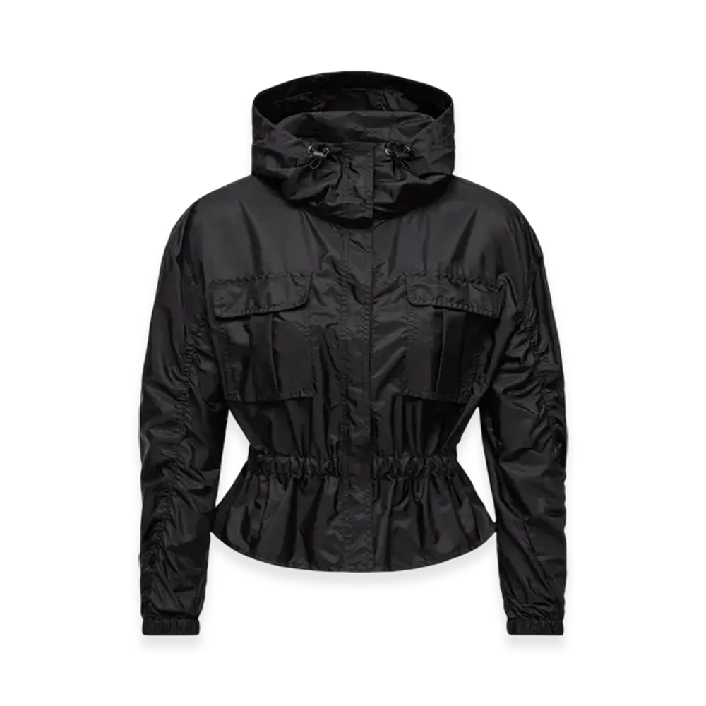 MONCLER Curton Hooded Peplum Jacket "Black"