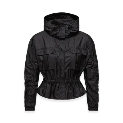 MONCLER Curton Hooded Peplum Jacket "Black"