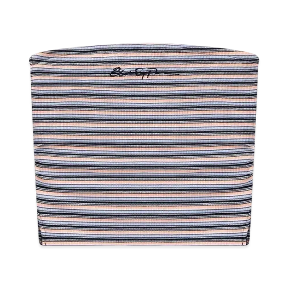 BlackEyePatch Sloppy Script Bordered Tube Top "Black Multi"