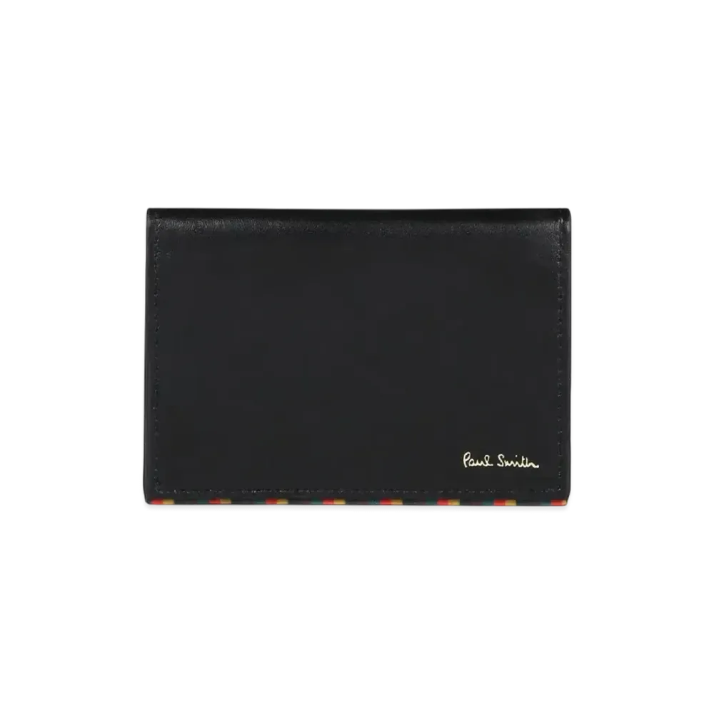 Paul Smith Bright Stripe Trim Pass Case "Black"