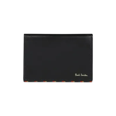 Paul Smith Bright Stripe Trim Pass Case "Black"