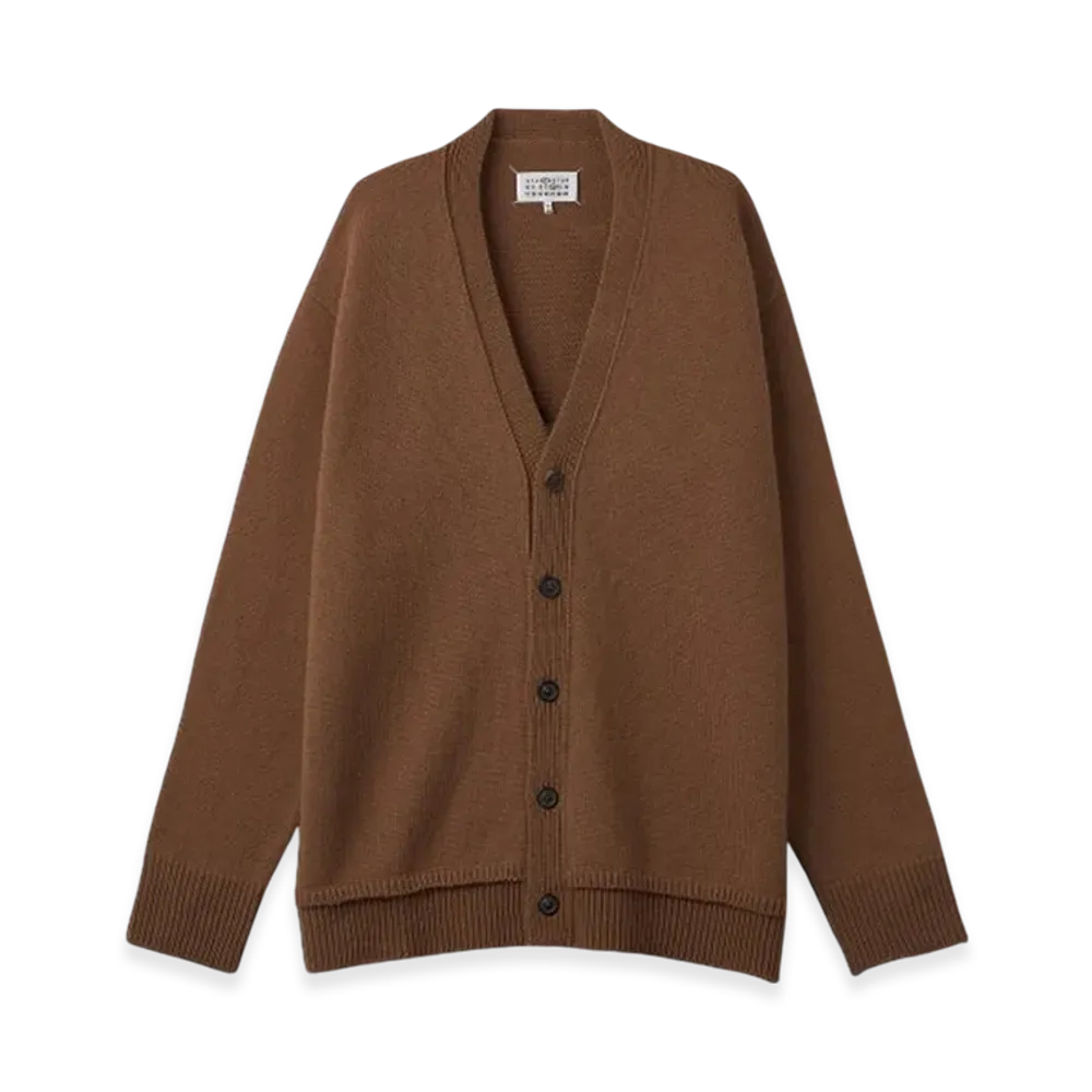 Maison Margiela Elbow Patch Cardigan "Almond"