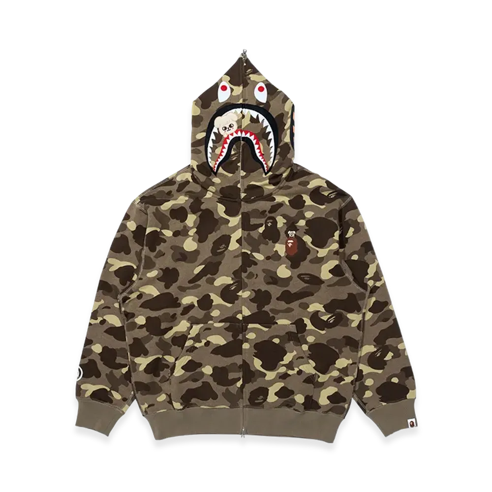 A BATHING APE x Stray Kids Shark Full Zip Hoodie Seungmin "Brown"