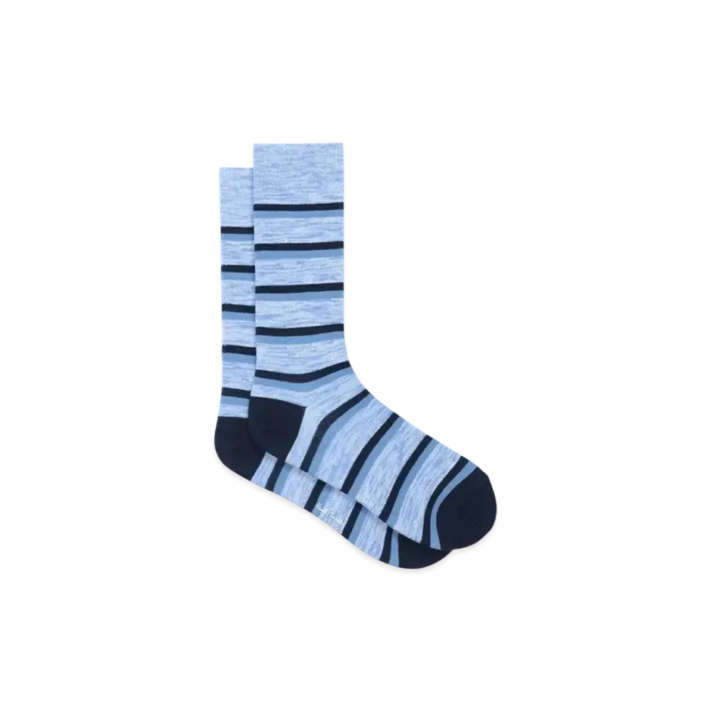 Paul Smith Melange Border Casual Socks "Blue"