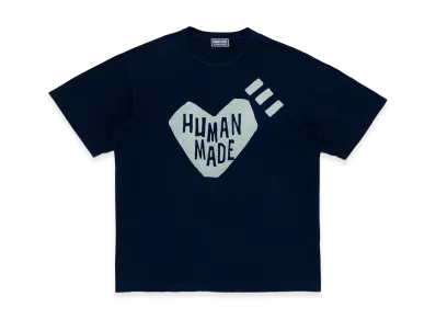 HUMAN MADE Ningensei Aizome Heart T-Shirt "Indigo"