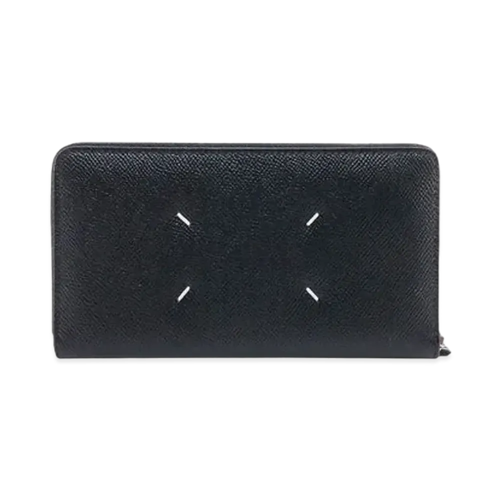 Maison Margiela Four Stitches Zip Around Leather Long Wallet "Black"
