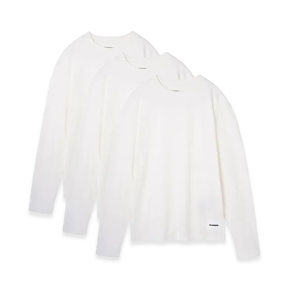 Jil Sander Crew Neck Cut And Sew "White"