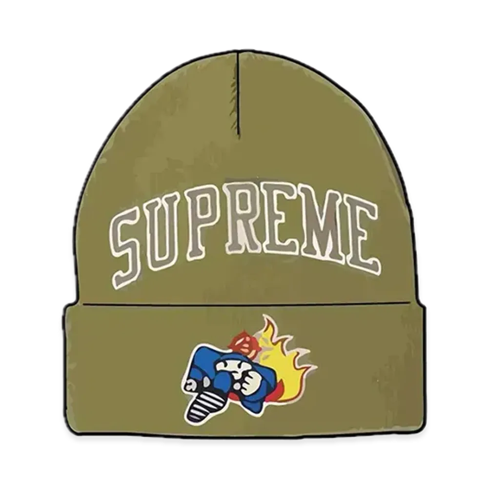 Supreme x Duck Down Music Beanie "Light Olive"