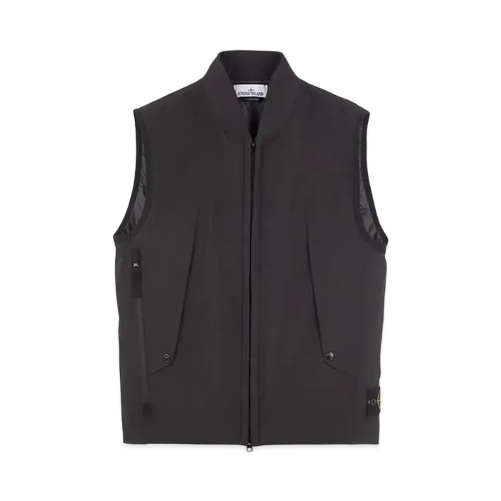 Stone Island G0121 Soft Shell-R_E.DYE Technology In Recycled Polyester With PRIMALOFT Insulation Technology "Black"