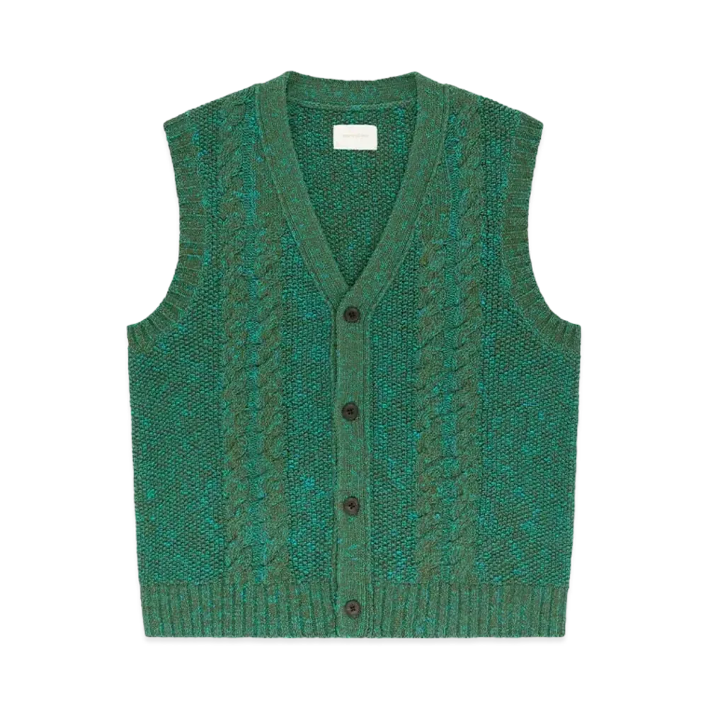 Aime Leon Dore Cable Knit Vest "Green"