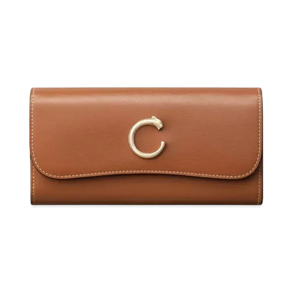 Cartier International Wallet with Flap, Panthere de Cartier "Caramel"
