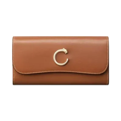 Cartier International Wallet with Flap, Panthere de Cartier "Caramel"