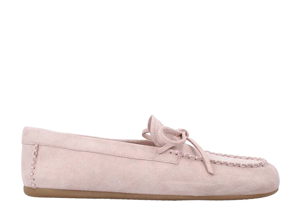 MIU MIU Women's Suede Deck Loafers "Peach"