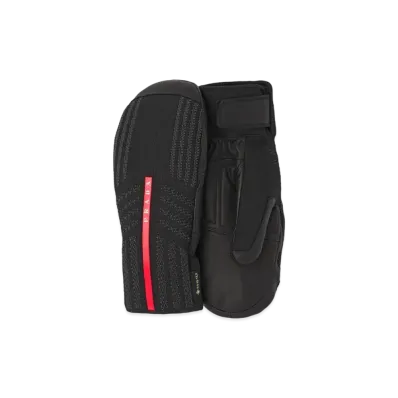 PRADA Gore-Tex x Leather x Knit Ski Mitten "Black"