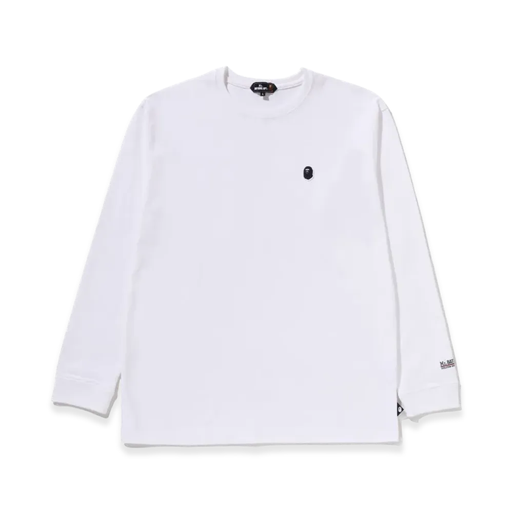 A BATHING APE Mr. BATHING APE Light Weight LS Tee "White"