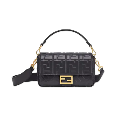 FENDI Baguette Leather Bag "Black"