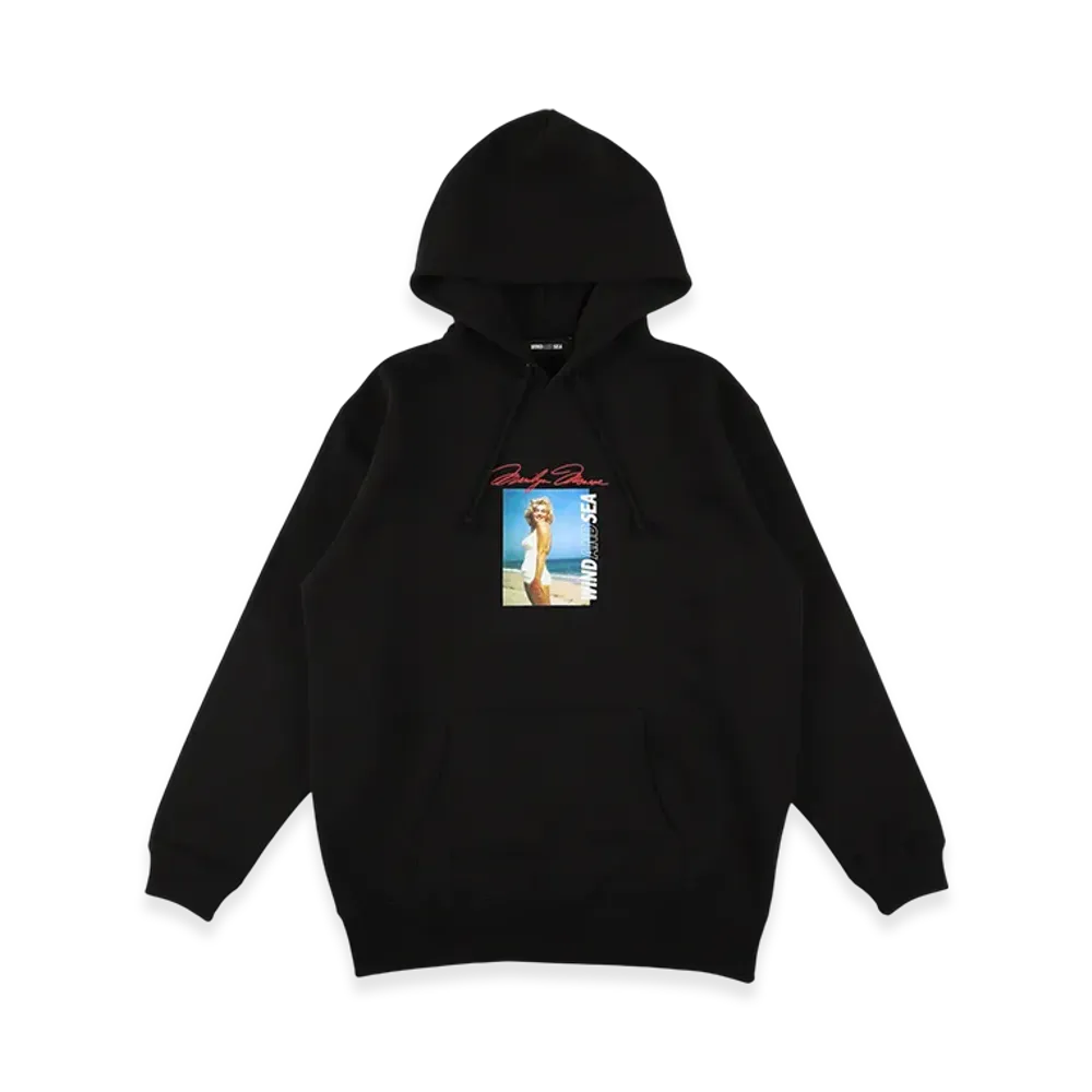 WIND AND SEA x Marilyn Monroe Beach Hooded Sweat Shirt "Black"