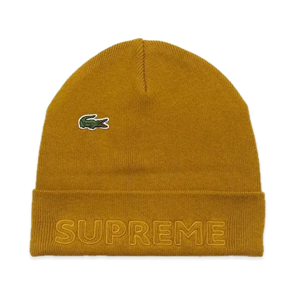 Supreme x LACOSTE Beanie "Tan"