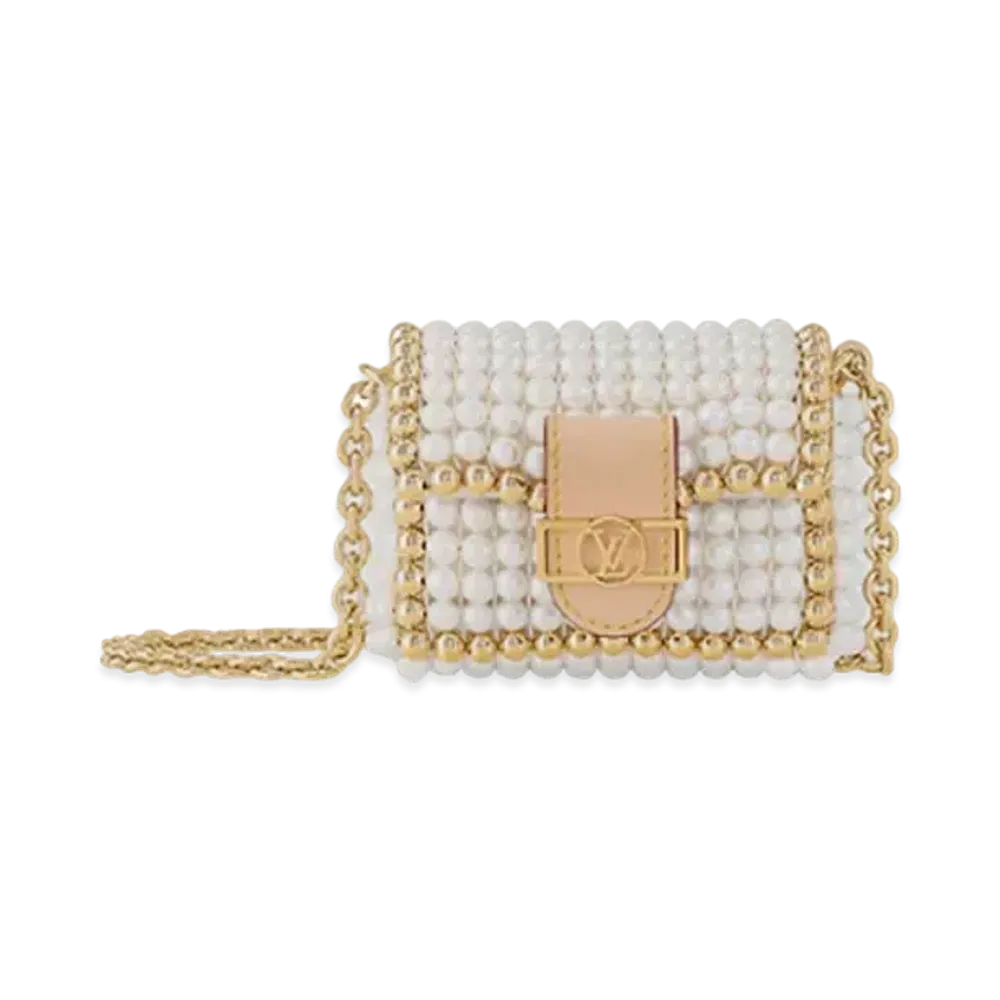 Louis Vuitton Micro Dauphine Pearls Bag "Blanc"