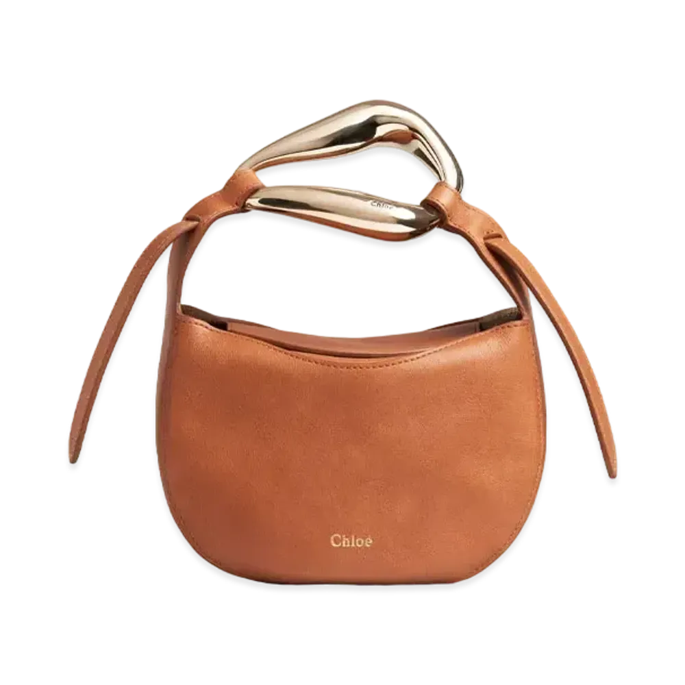 Chloe Kiss Small Bag In Small Grain Calfskin "Brown"