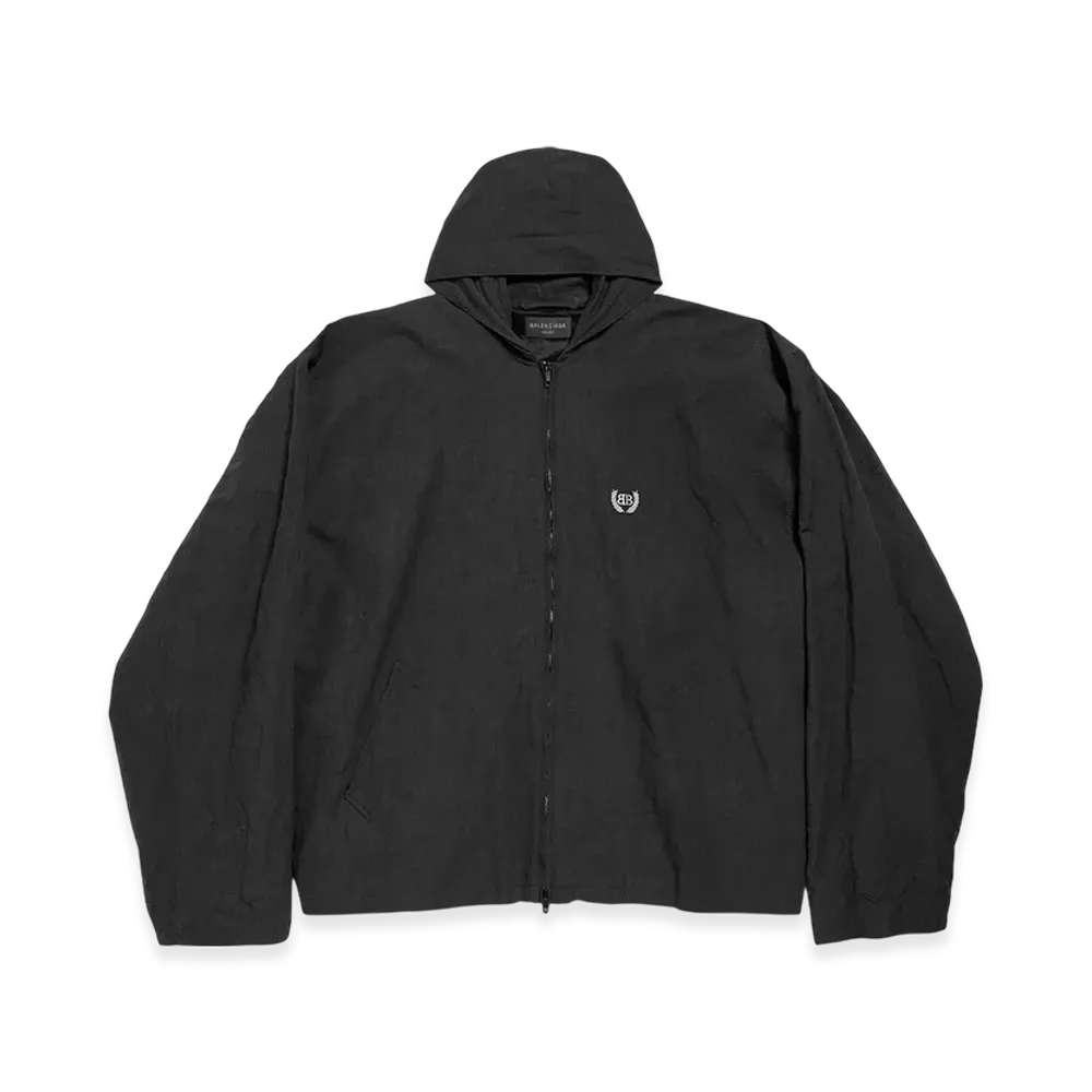 BALENCIAGA Hooded Zip-up Jacket "Black"