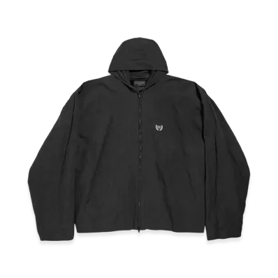 BALENCIAGA Hooded Zip-up Jacket "Black"