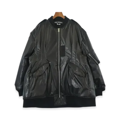 JUNYA WATANABE MAN Faux Leather Bomber Jacket "Black"