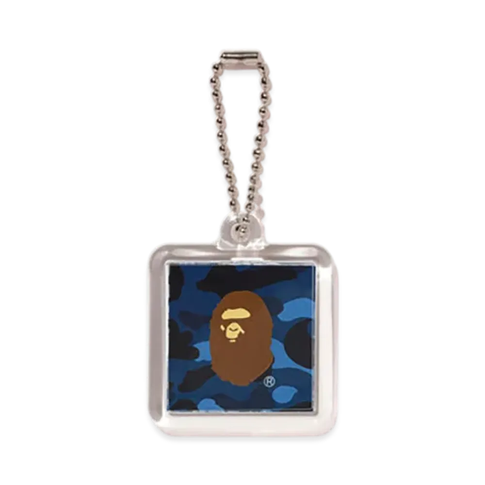 A BATHING APE Color Camo Keychain "Navy"