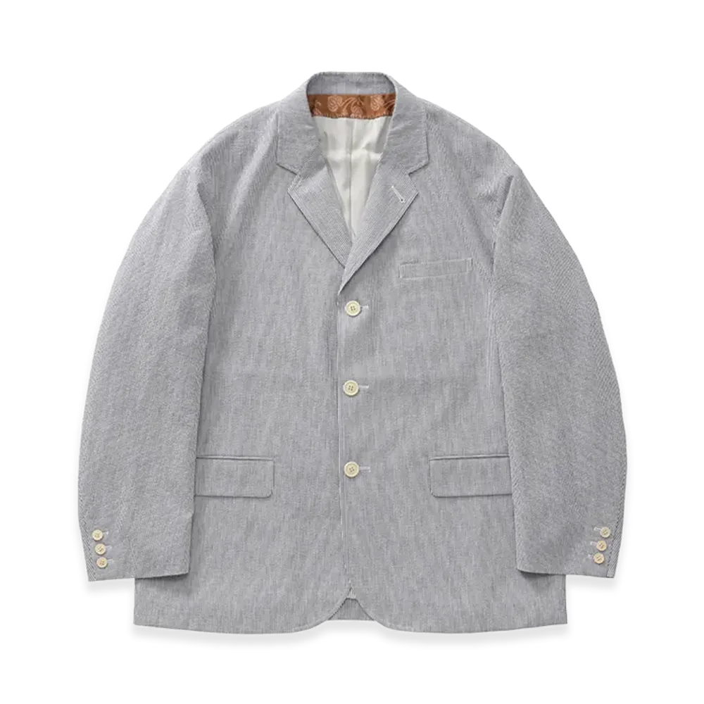 visvim Bowen Blazer Seersucker "Navy"