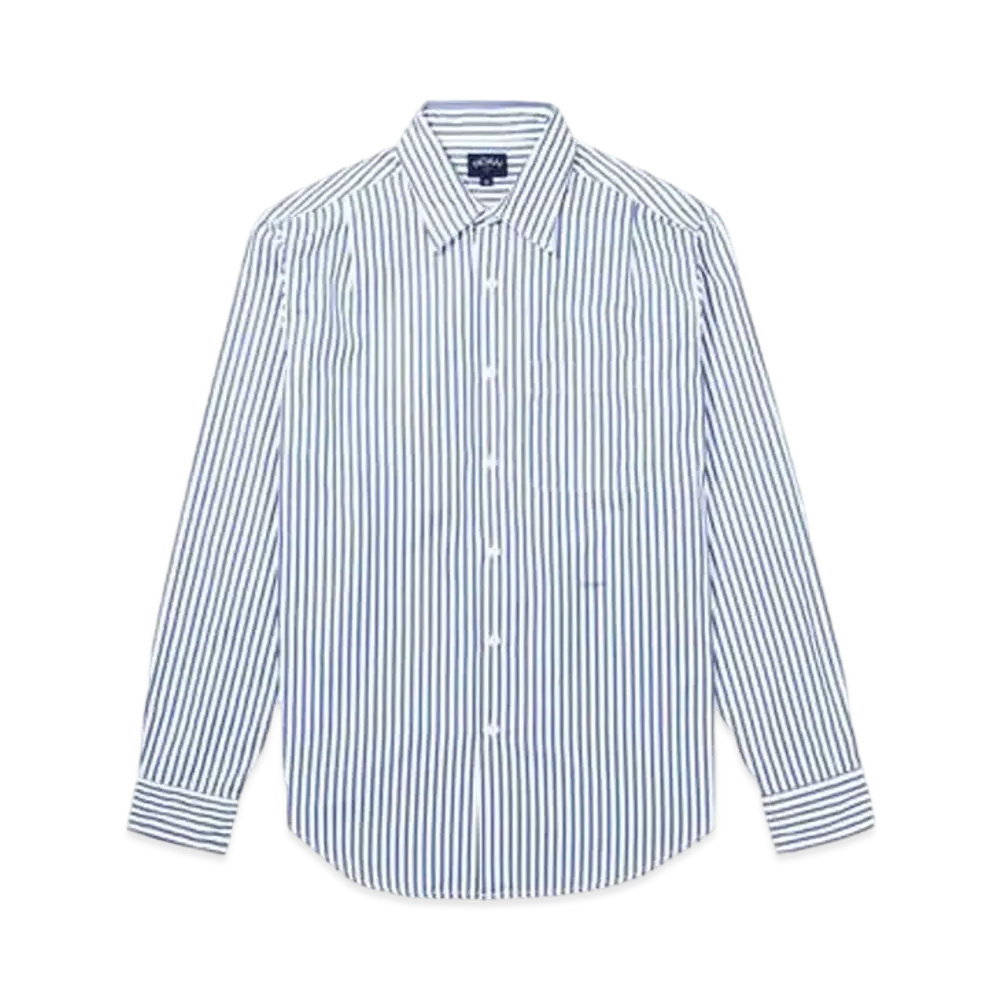 Noah Ls Striped Shirt "Blue"