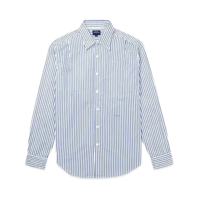Noah Ls Striped Shirt "Blue"