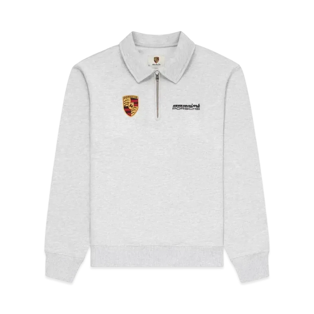 Aime Leon Dore x Porsche 993 Turbo Mechanic Quarter Zip Pullover "Grey"