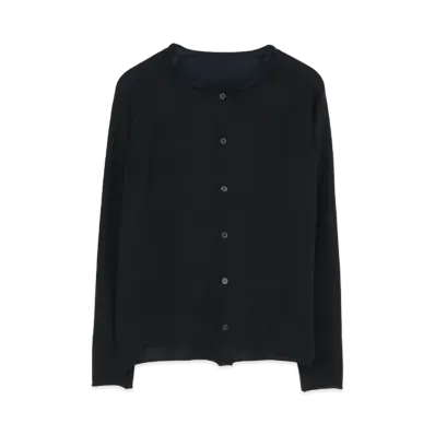 Yohji Yamamoto Y's WOOL PLAIN STITCH KNIT CARDIGAN "Black"