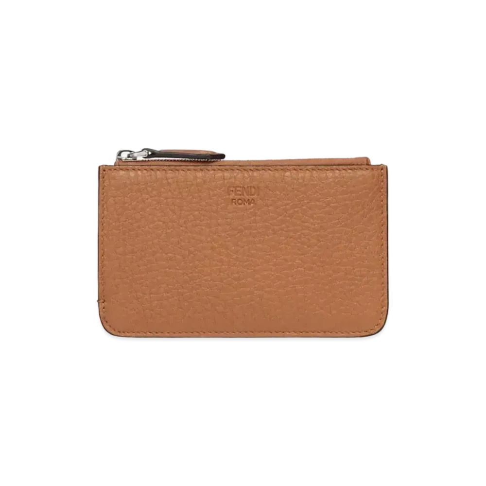 FENDI Key Case Leather "Brown"