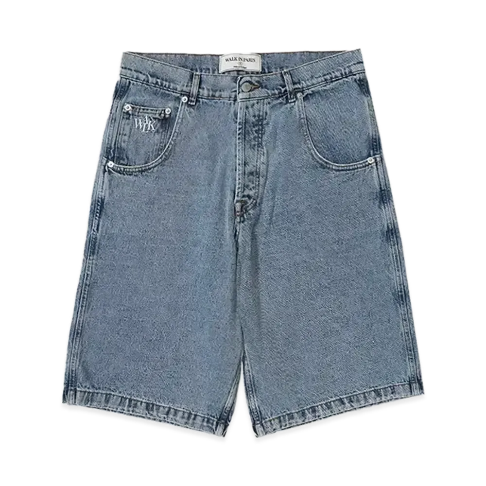 Walk In Paris The light blue denim baggy shorts "LIGHT BLUE"