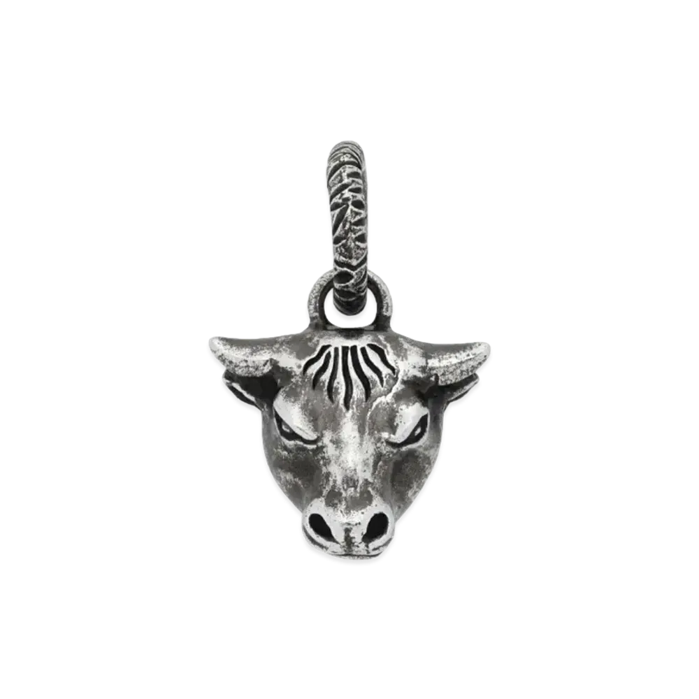 GUCCI Anger Forest Series Bullhead Pendant "Silver"