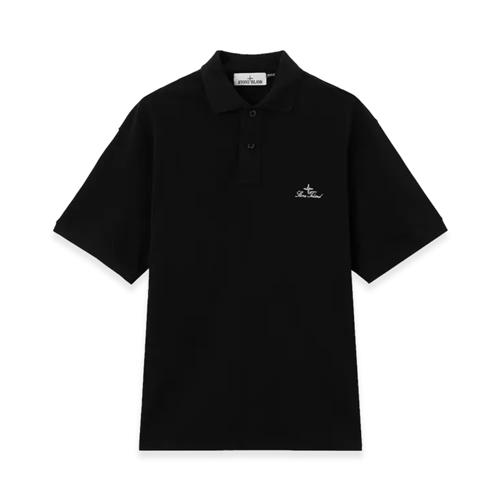 Stone Island 2200001 50/2 Organic Cotton Pique "Black"