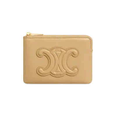 CELINE Coin & Card Pouch In Smooth Calfskin "Olive"