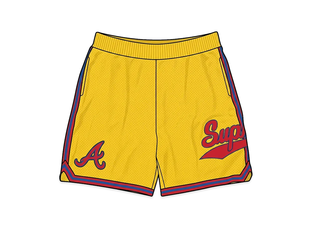 Supreme x Mitchell & Ness Teams Basketball Short "Yellow"