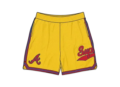 Supreme x Mitchell & Ness Teams Basketball Short "Yellow"